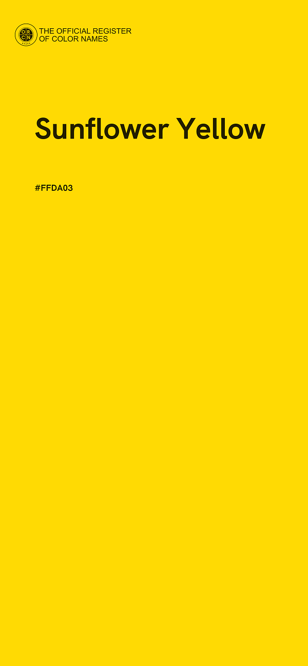 #FFDA03 - Sunflower Yellow color image
