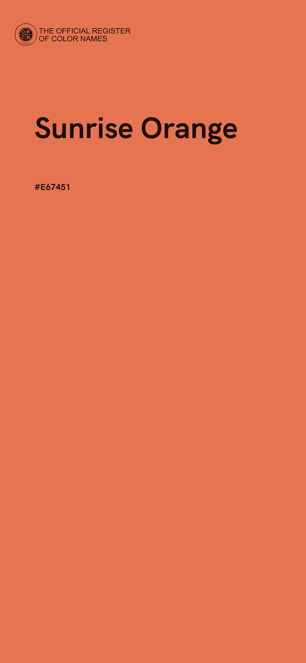 #E67451 - Sunrise Orange color image