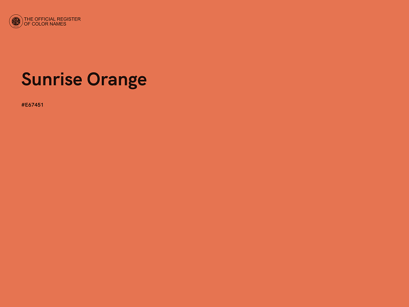 #E67451 - Sunrise Orange color image