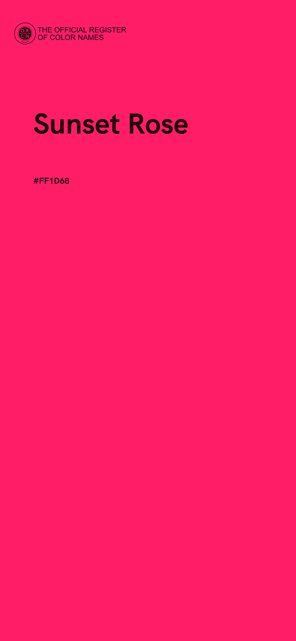 #FF1D68 - Sunset Rose color image