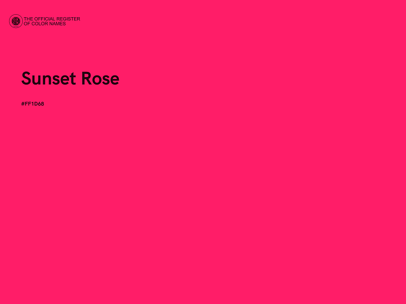 #FF1D68 - Sunset Rose color image