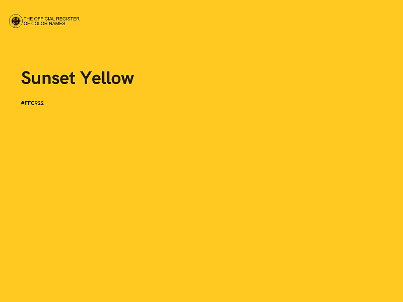 #FFC922 - Sunset Yellow color image