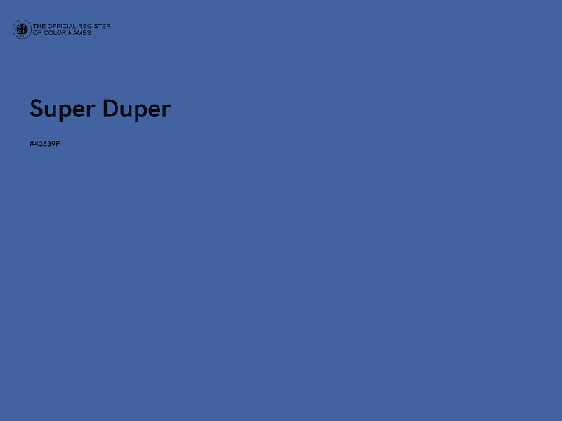 #42639F - Super Duper color image