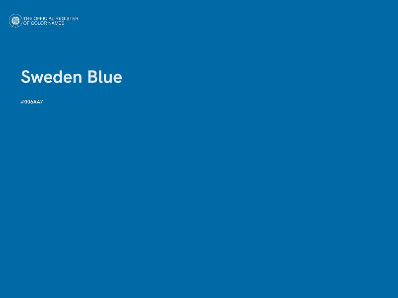 #006AA7 - Sweden Blue color image
