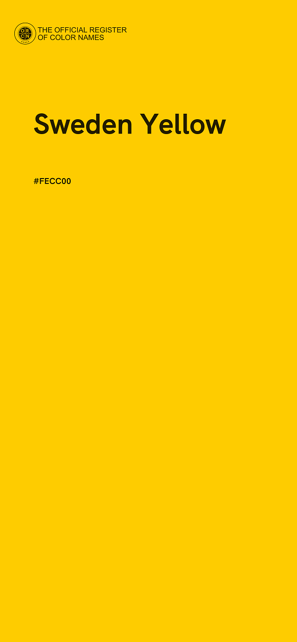 #FECC00 - Sweden Yellow color image