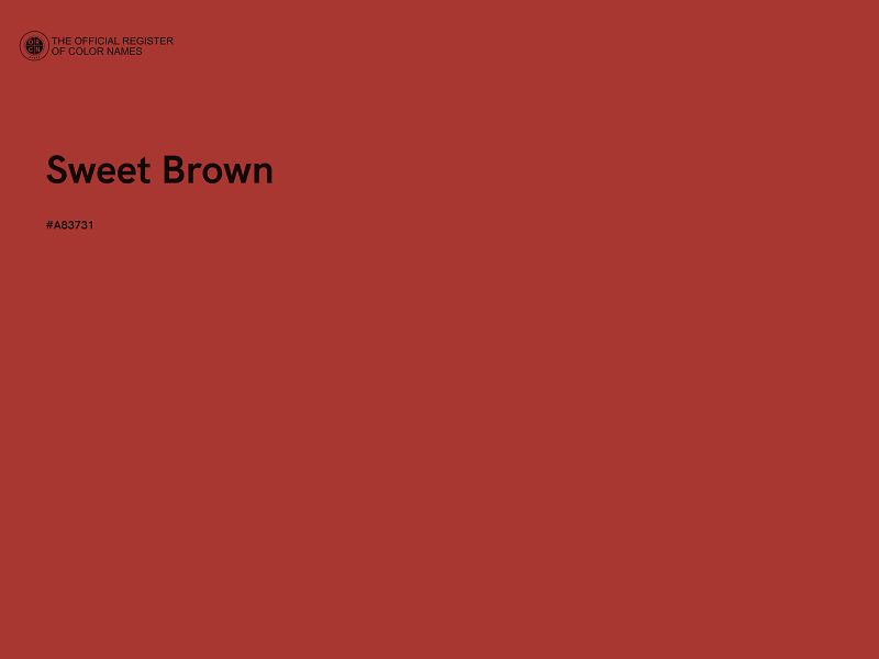 #A83731 - Sweet Brown color image