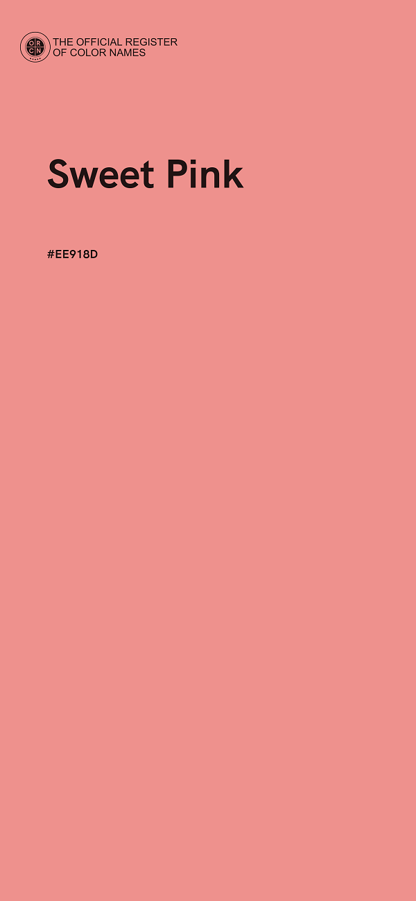 #EE918D - Sweet Pink color image
