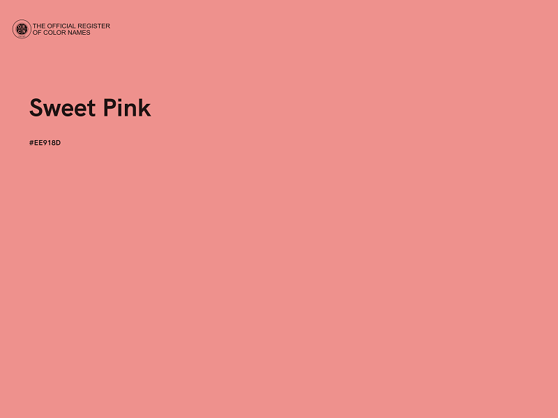 #EE918D - Sweet Pink color image