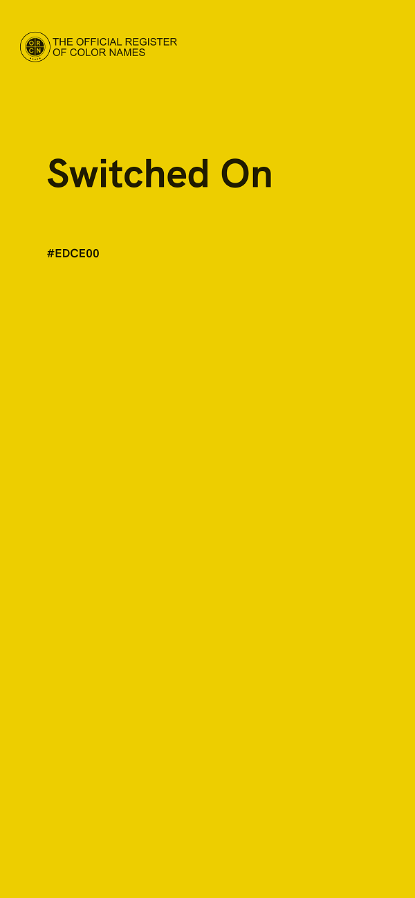 #EDCE00 - Switched On color image