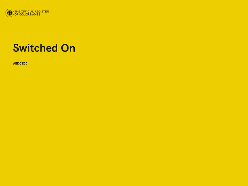 #EDCE00 - Switched On color image