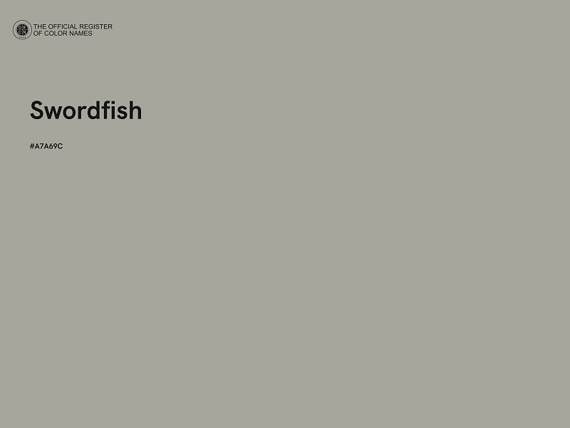 #A7A69C - Swordfish color image