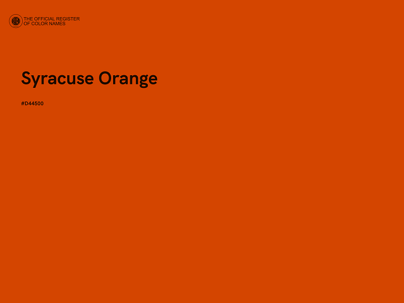 #D44500 - Syracuse Orange color image
