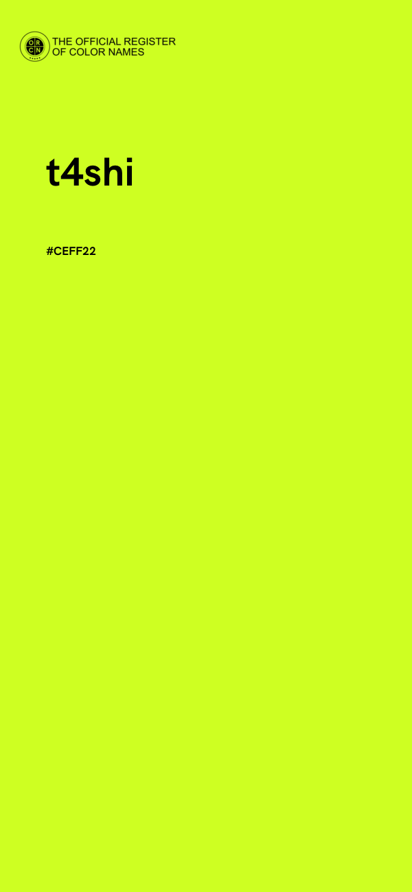 #CEFF22 - t4shi color image