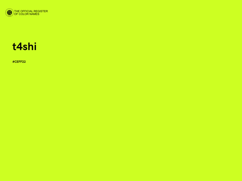 #CEFF22 - t4shi color image