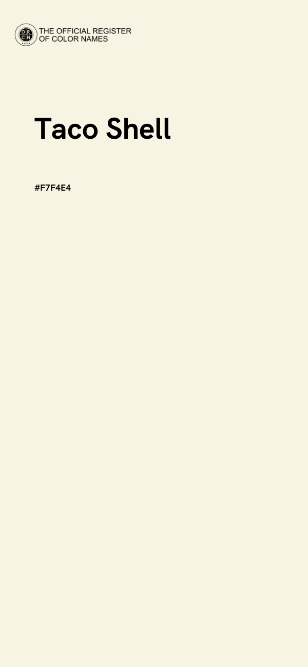 #F7F4E4 - Taco Shell color image