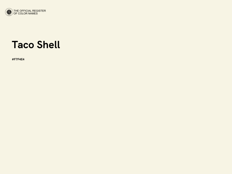#F7F4E4 - Taco Shell color image