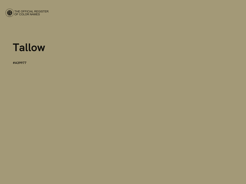 #A39977 - Tallow color image