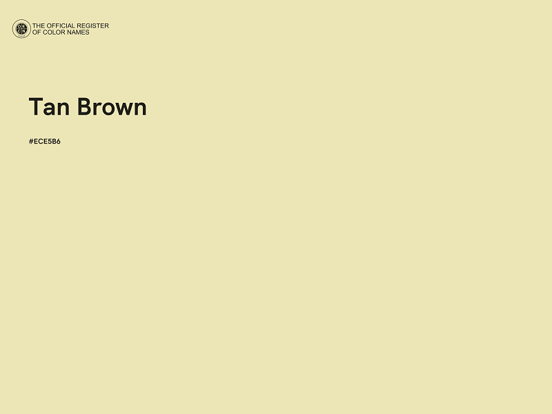 #ECE5B6 - Tan Brown color image