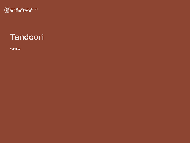 #8D4532 - Tandoori color image