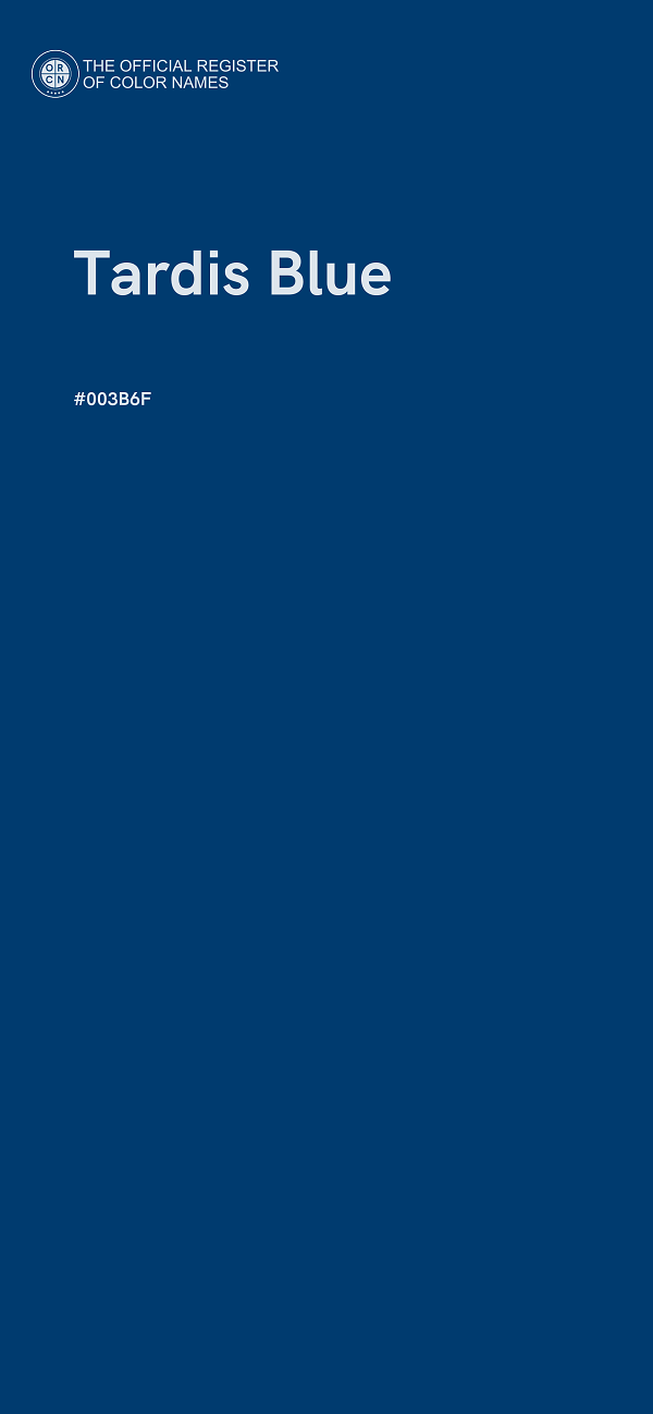 #003B6F - Tardis Blue color image