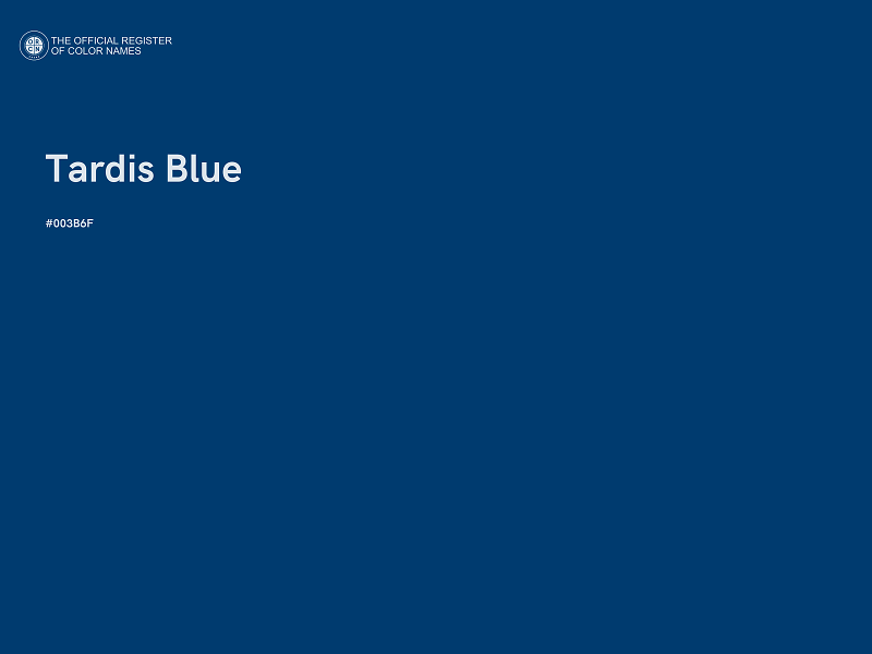 #003B6F - Tardis Blue color image