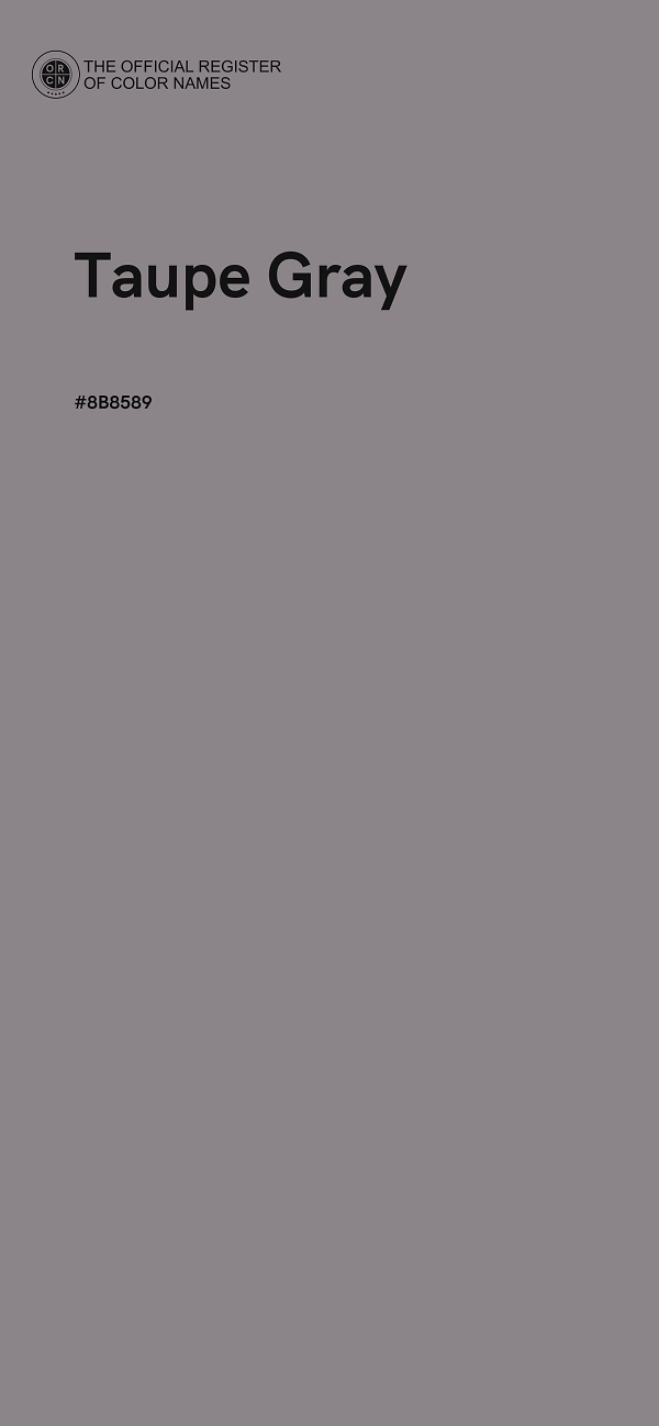 #8B8589 - Taupe Gray color image