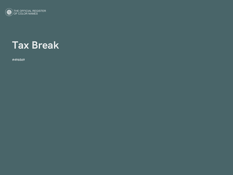 #496569 - Tax Break color image