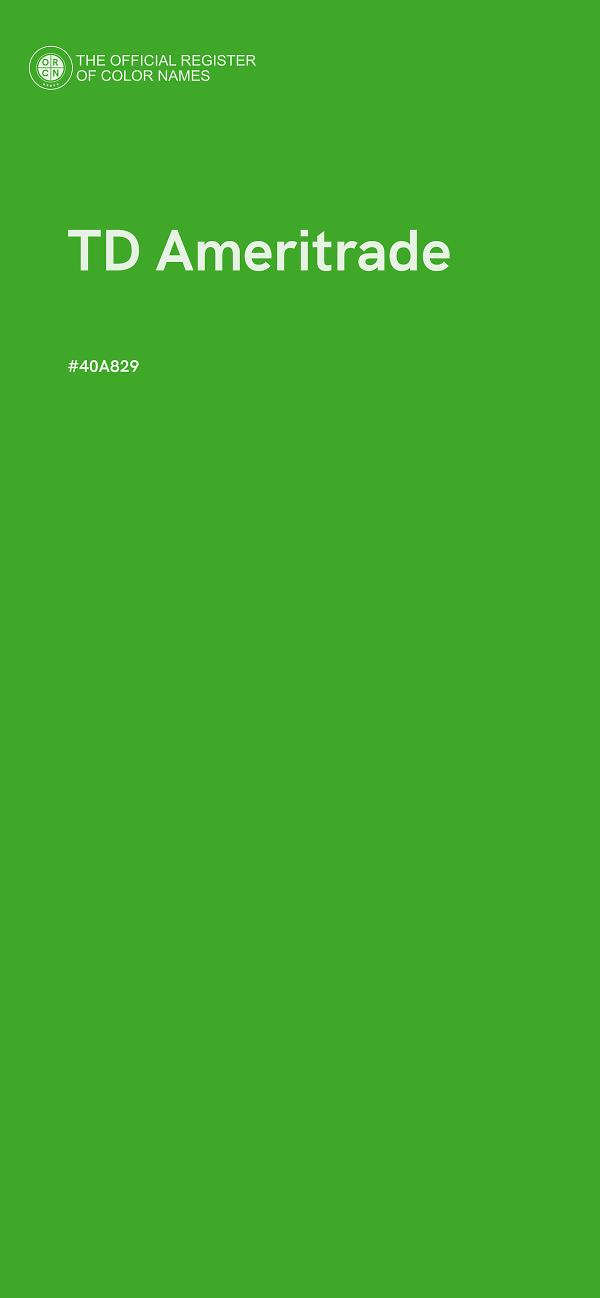 #40A829 - TD Ameritrade color image