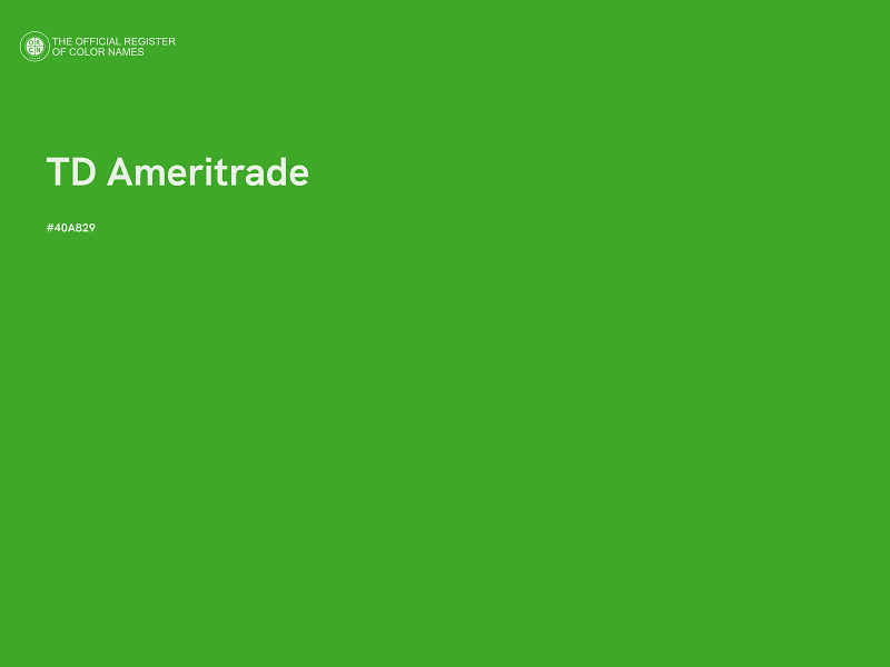 #40A829 - TD Ameritrade color image