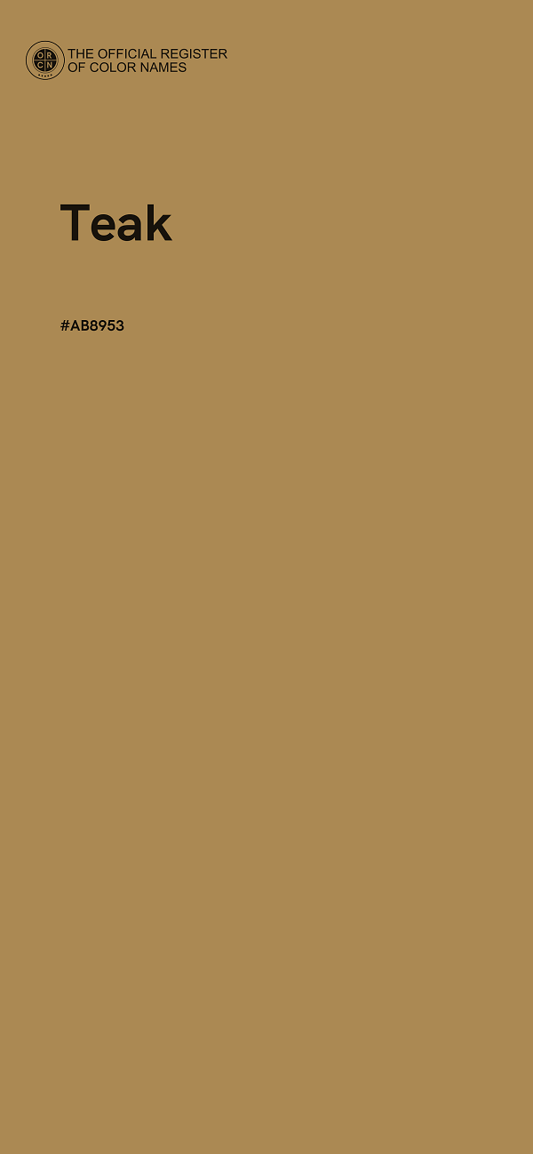 #AB8953 - Teak color image