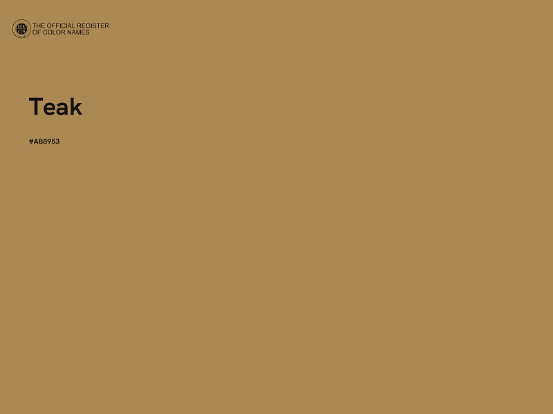 #AB8953 - Teak color image
