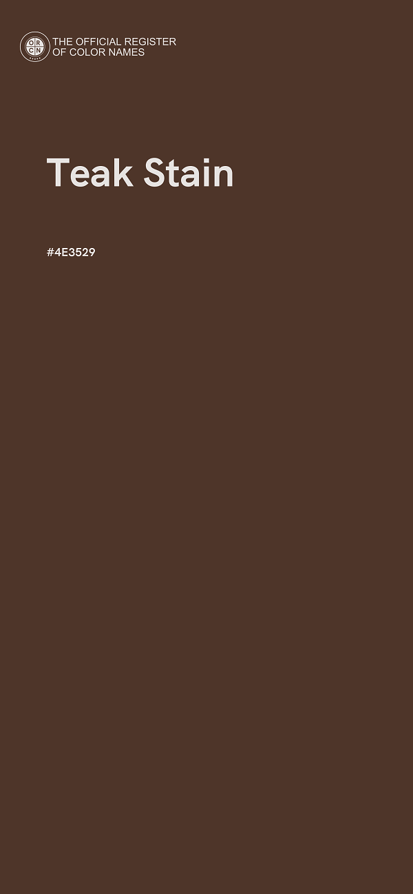 #4E3529 - Teak Stain color image