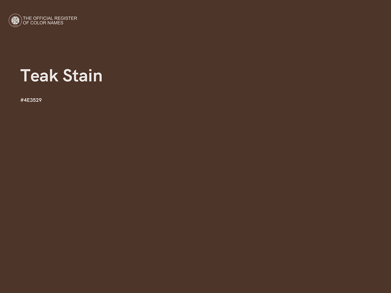 #4E3529 - Teak Stain color image