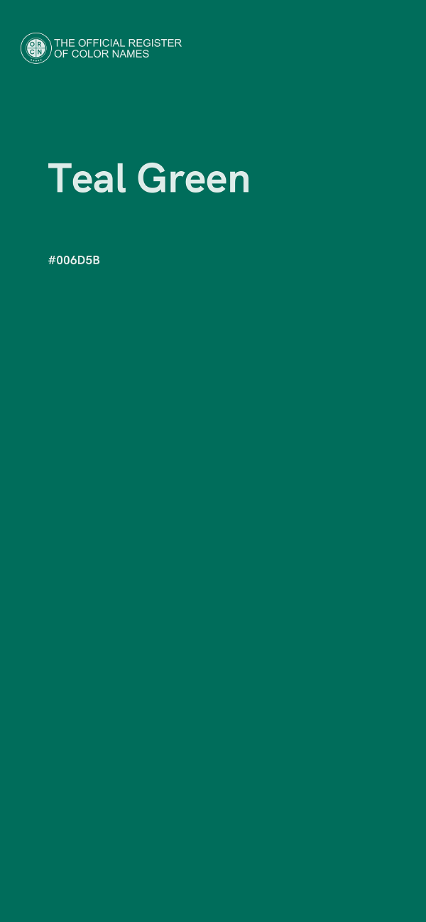 #006D5B - Teal Green color image