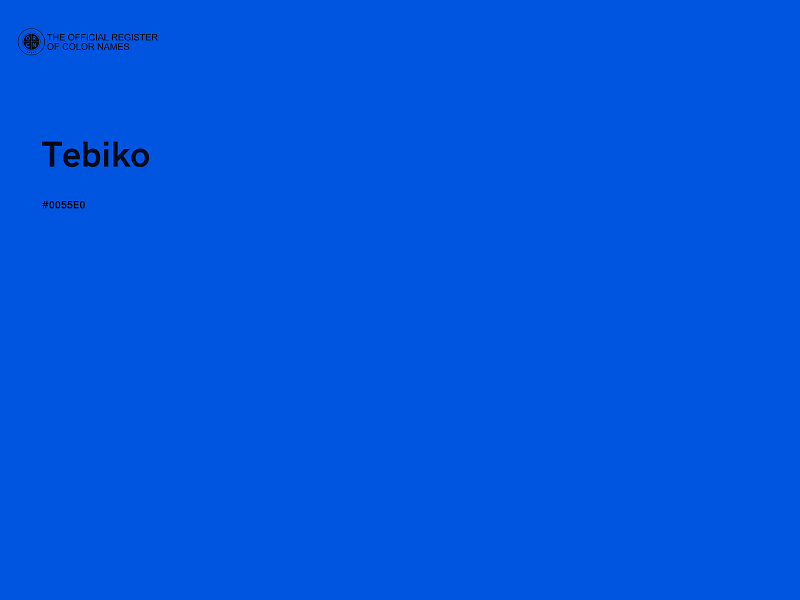 #0055E0 - Tebiko color image