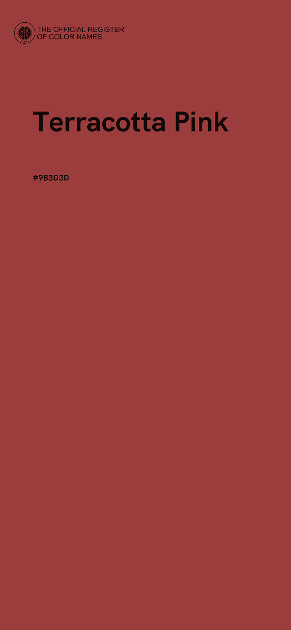 #9B3D3D - Terracotta Pink color image