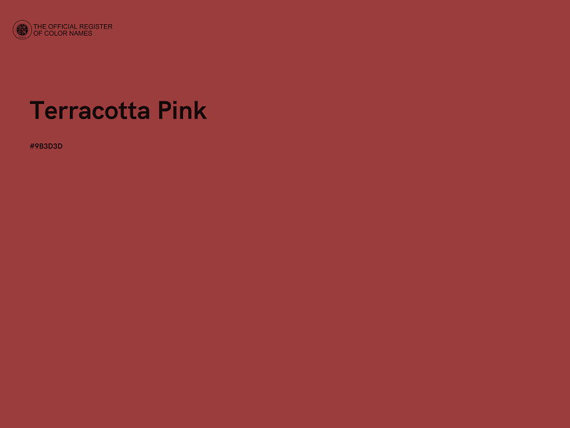 #9B3D3D - Terracotta Pink color image
