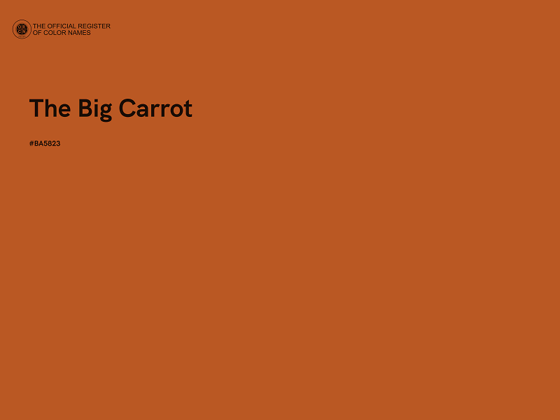#BA5823 - The Big Carrot color image