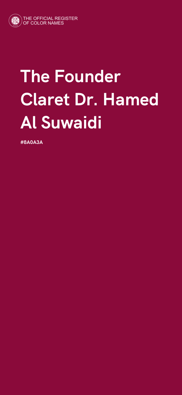 #8A0A3A - The Founder Claret Dr. Hamed Al Suwaidi color image