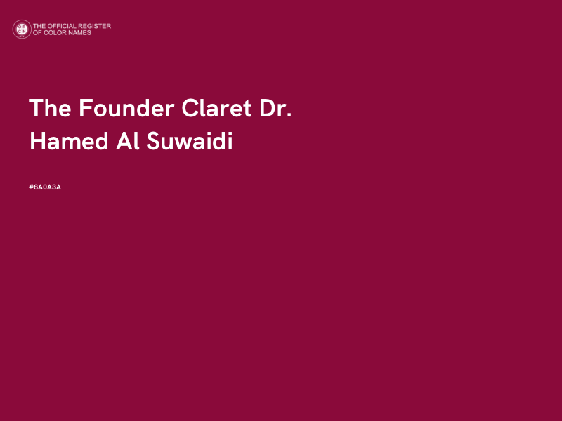 #8A0A3A - The Founder Claret Dr. Hamed Al Suwaidi color image