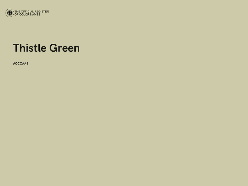 #CCCAA8 - Thistle Green color image