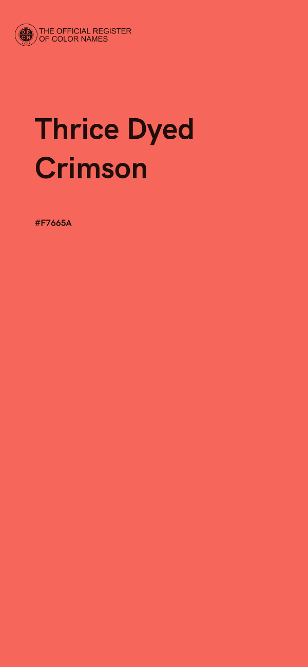 #F7665A - Thrice Dyed Crimson color image