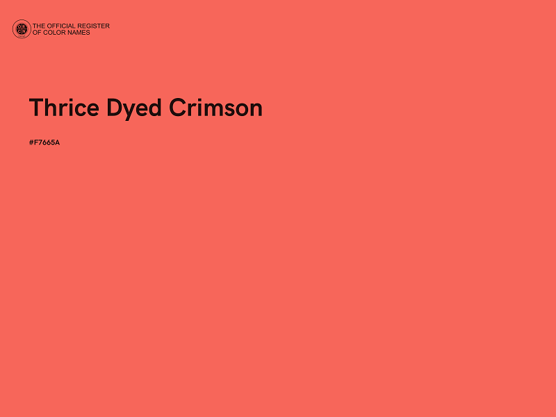 #F7665A - Thrice Dyed Crimson color image