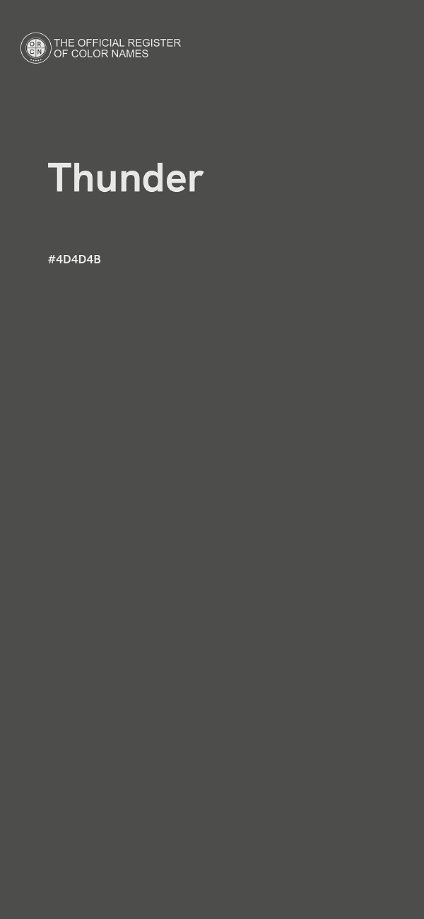 #4D4D4B - Thunder color image