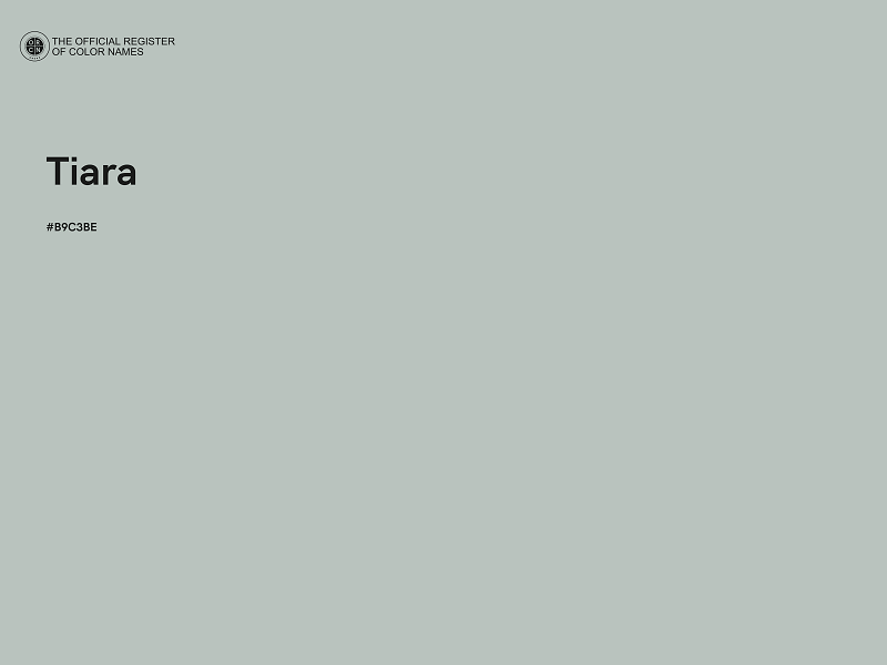 #B9C3BE - Tiara color image