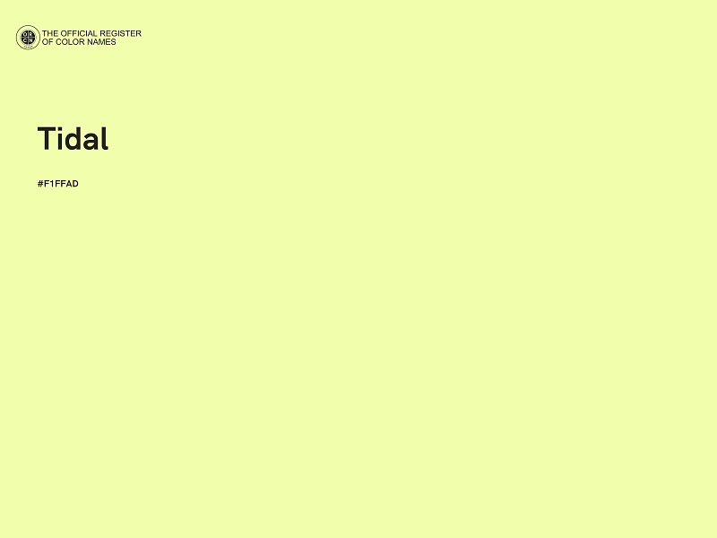 #F1FFAD - Tidal color image