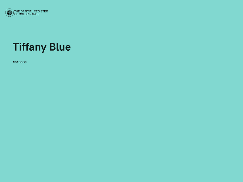 #81D8D0 - Tiffany Blue color image