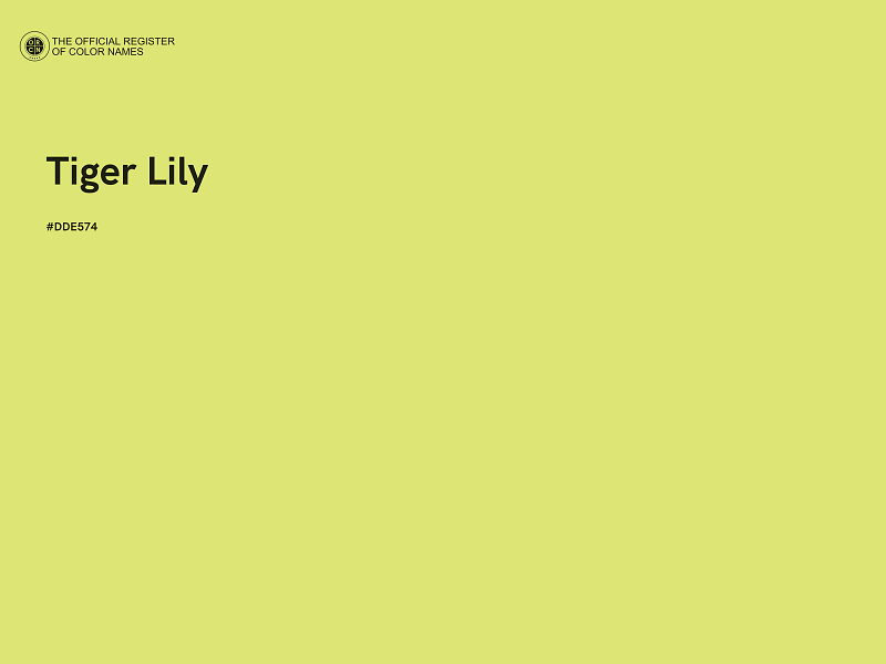 #DDE574 - Tiger Lily color image