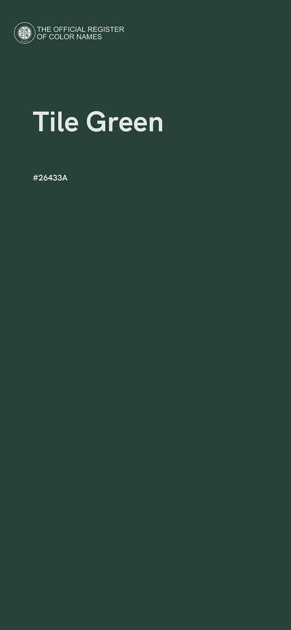 #26433A - Tile Green color image