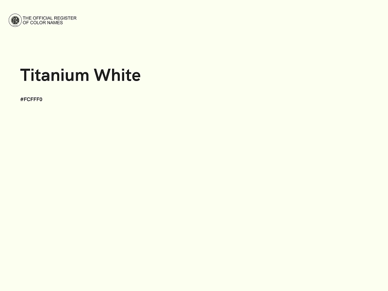 #FCFFF0 - Titanium White color image